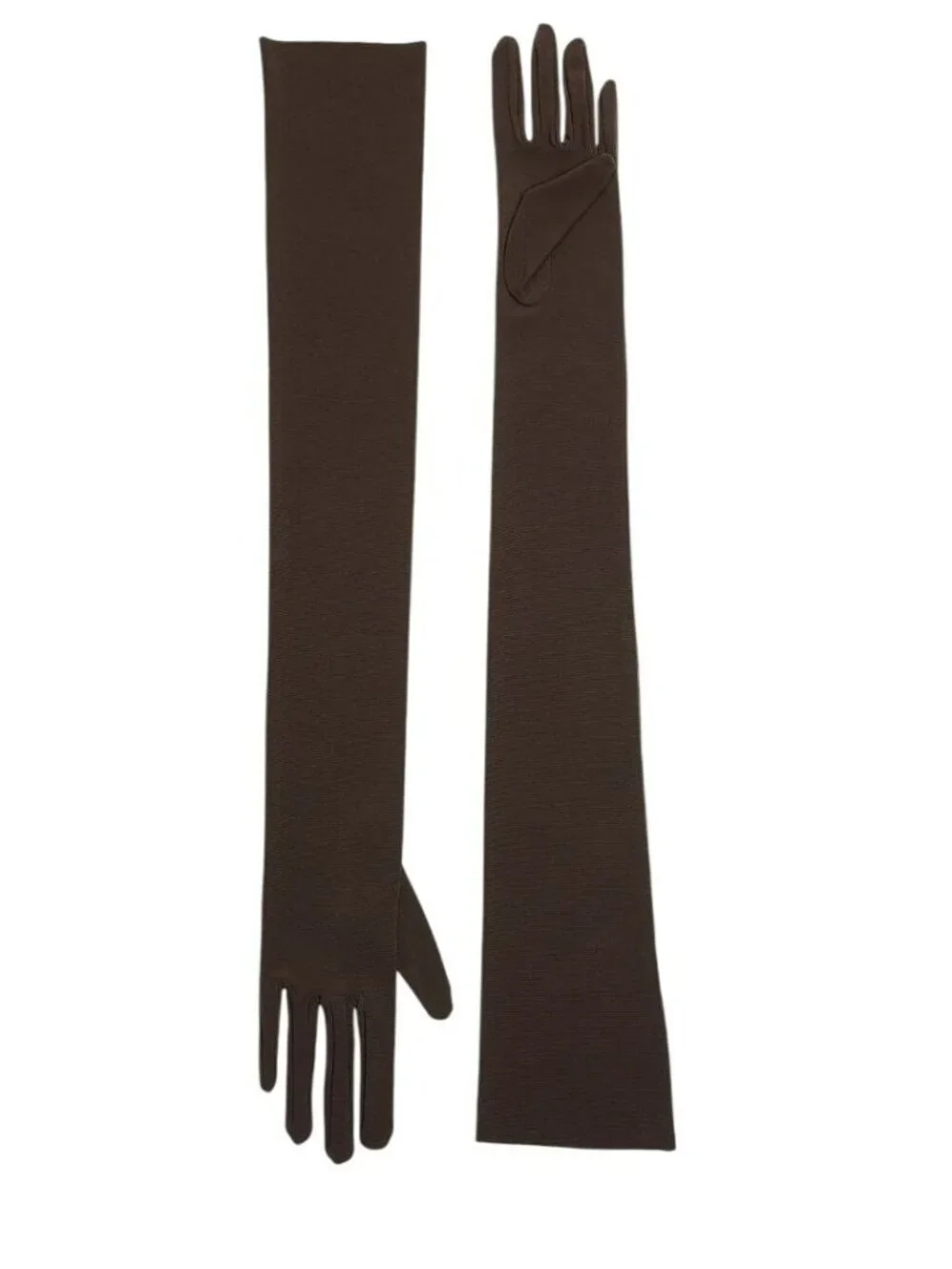 Norma Kamali Brown Elbow Gloves Size XS/Small New